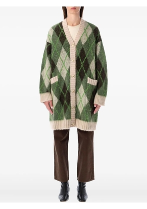 Emporio Armani argyle pocket coat - Green