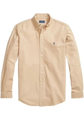 Polo Ralph Lauren Polo Pony button-up cotton shirt - Neutrals