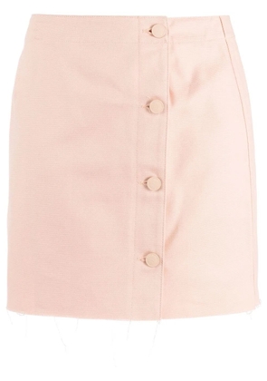 Raf Simons frayed cotton miniskirt - Pink
