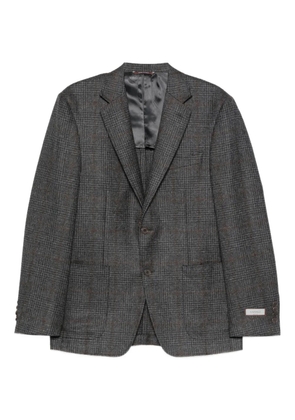 Canali check wool blazer - Grey