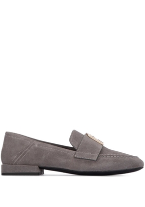 Furla plaque suede loafers - Grey