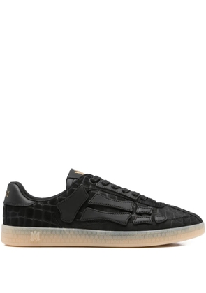 AMIRI crocodile-embossed leather sneakers - Black