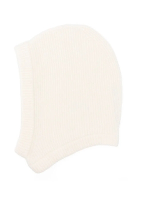 Rick Owens ribbed-knit balaclava - White