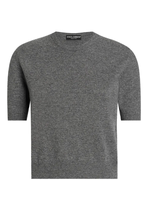 Dolce & Gabbana short-sleeve cashmere sweater - Grey