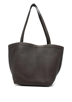 The Row contrast-stitching tote bag - Brown
