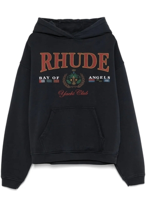 RHUDE Bay Of Angels Yacht hoodie - Black