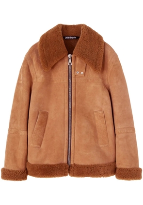 Palm Angels University shearling jacket - Brown