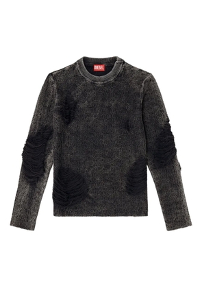 Diesel frayed-detail sweater - Black