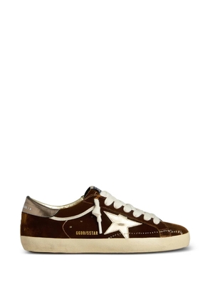 Golden Goose velvet star sneakers - Brown