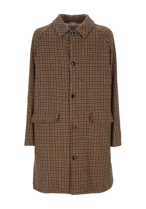 Sebago checked trench coat - Neutrals