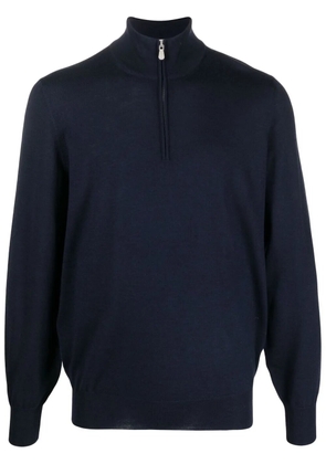 Brunello Cucinelli half-zip neck jumper - Blue