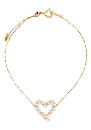 Persée 18kt yellow gold Aphrodite diamond and pearl bracelet