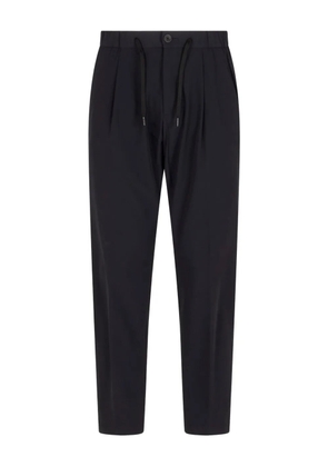 Herno pleated drawstring trousers - Black