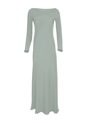 Peter Cohen boat-neck long-sleeve maxi dress - Green
