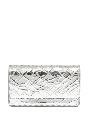 Maison Margiela chain cracked-effect leather shoulder bag - Silver