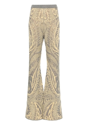 ETRO patterned-intarsia trousers - Grey
