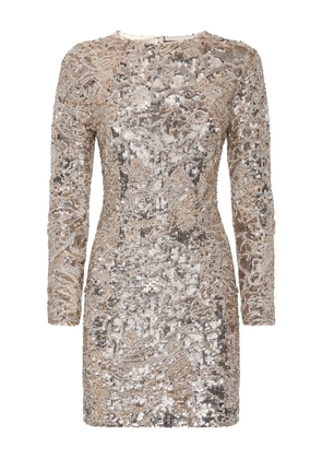Philipp Plein Crystal Skull mini dress - Neutrals