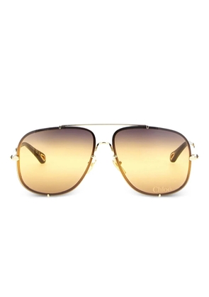 Chloé Eyewear pilot-frame sunglasses - Gold