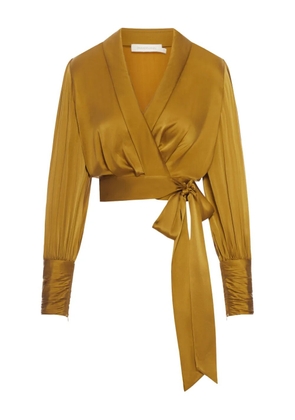 ZIMMERMANN silk wrap top - Yellow
