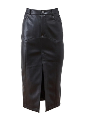 Fleur Du Mal Harley split-front faux-leather skirt - Black