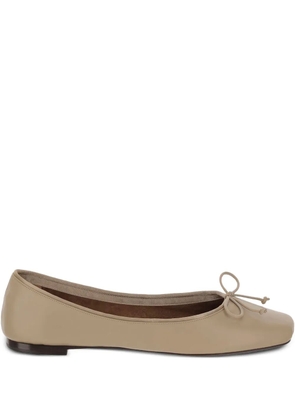 KHAITE bow-detail ballet flats - Neutrals