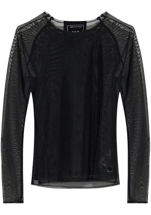 Y-3 mesh long-sleeve top - Black