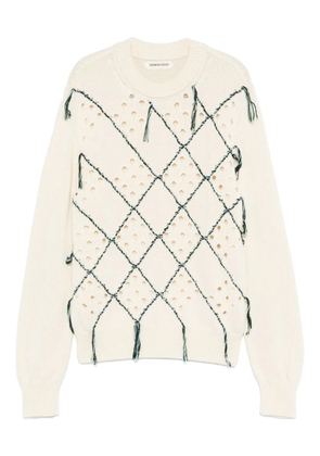 Namacheko intarsia crew-neck sweater - Neutrals