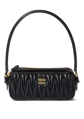 Miu Miu matelassé leather mini bag - Black