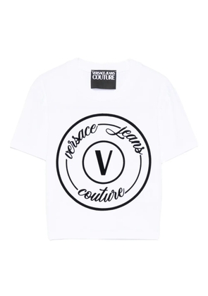 Versace Jeans Couture circular logo-plaque T-shirt - White