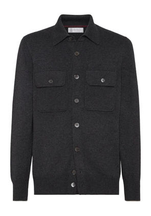 Brunello Cucinelli buttoned patch-pocket cardigan - Grey