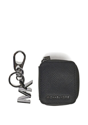 Michael Kors leather logo-detail keyring - Black