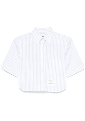 Thom Browne cropped striped shirt - Blue