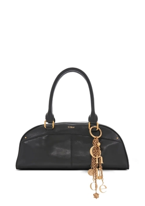 Chloé logo-charm shoulder bag - Black