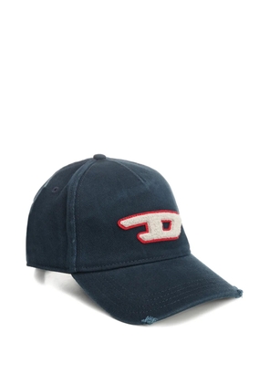 Diesel logo-patch baseball cap - Blue
