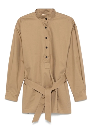 Saint Laurent belted top - Brown