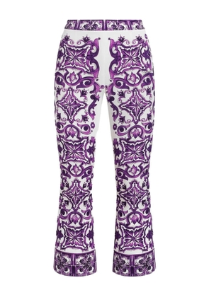 Dolce & Gabbana Majolica-print trousers - White