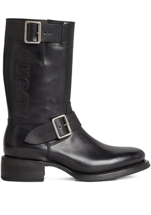 DSQUARED2 x Ducati leather biker boots - Black