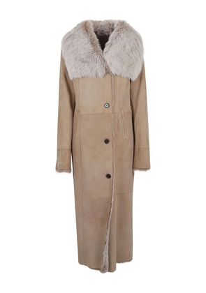 Arma Rayda leather coat - Neutrals
