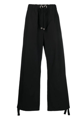Versace wide-leg cotton track pants - Black