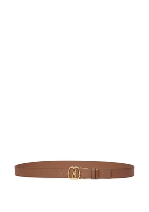 Bally logo-buckle leather belt - Brown