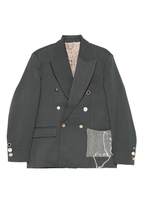 Charles Jeffrey Loverboy Edinburgh double-breasted blazer - Grey