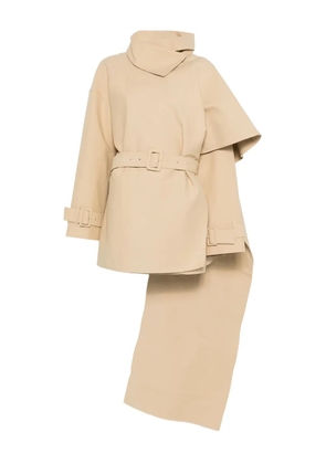 ENTIRE STUDIOS mini belted scarf coat - Neutrals