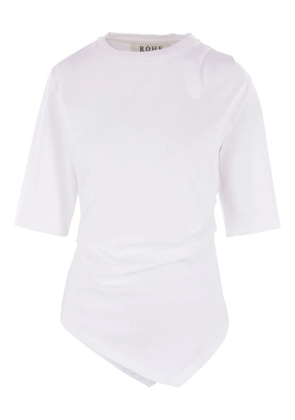 Róhe asymmetrical cotton T-shirt - White