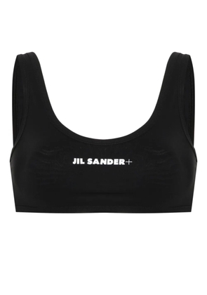 Jil Sander logo-print bikini top - Black