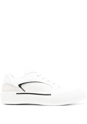 Alexander McQueen Skate Deck Plimsoll leather sneakers - White