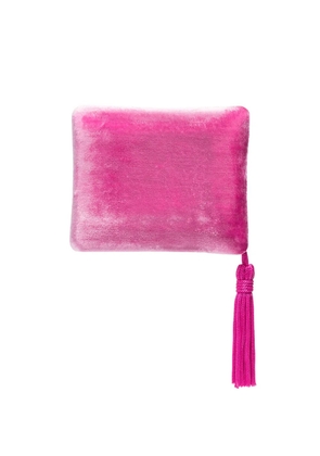 Sophie Bille Brahe tassel-trimmed velvet case - Pink