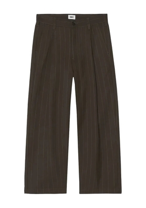 Obey pinstripe pleated tailored trousers - Brown