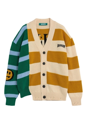 BARROW ribbed V-neck cardigan - Yellow