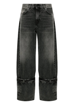 Haikure cuff-detail jeans - Black