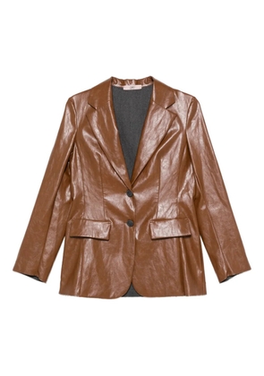 CARLA G. single-breasted jacket - Brown